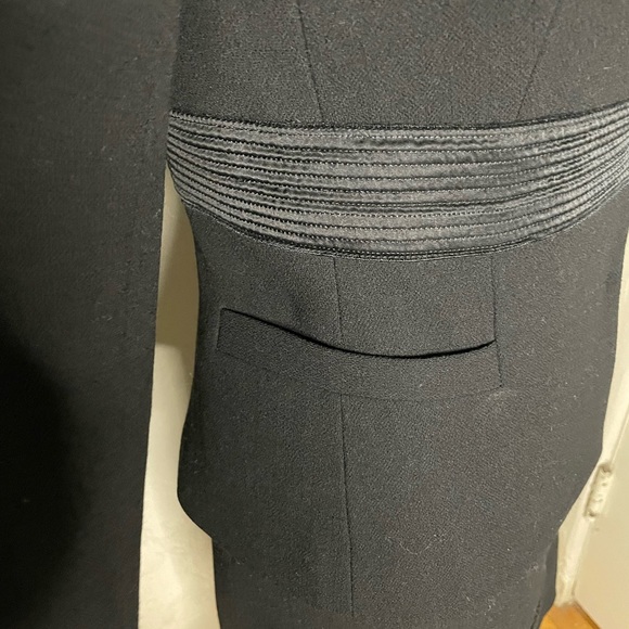 Prada black suit set jacket and skirt off shoulder size 40 - Picture 6 of 17